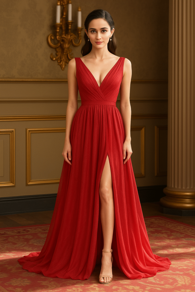 The Classic Empire-Waist Gown