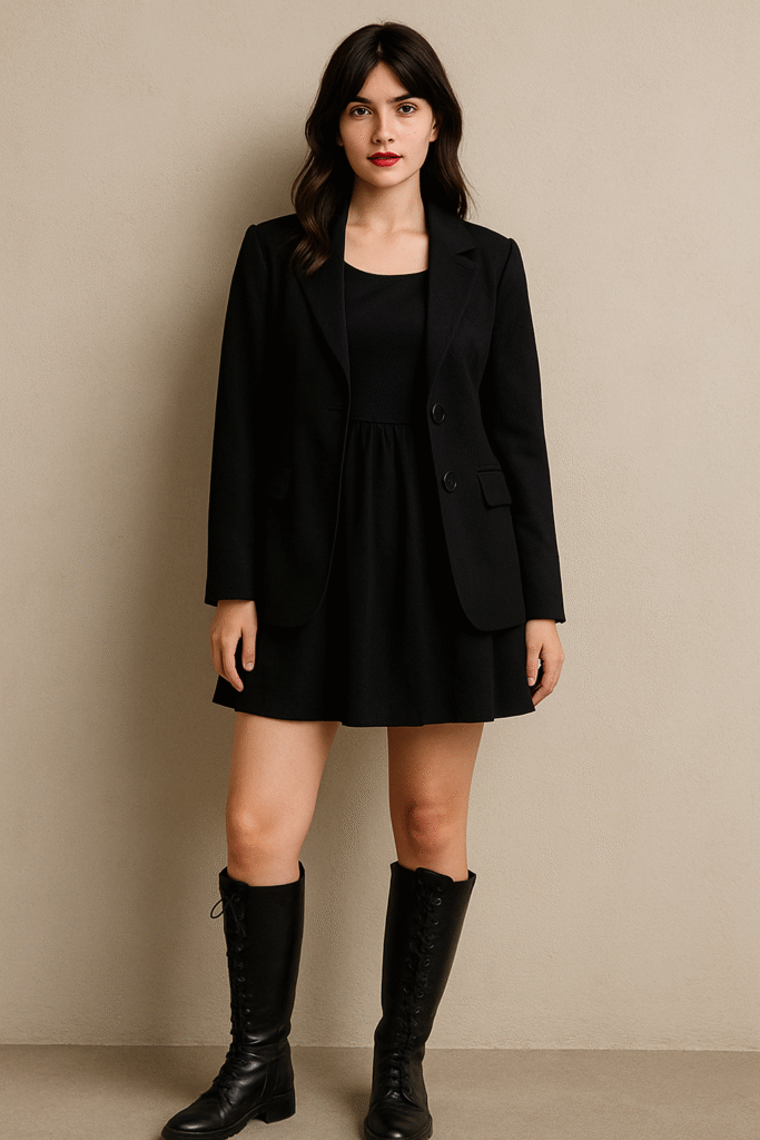 Dress with Jacket and Boots