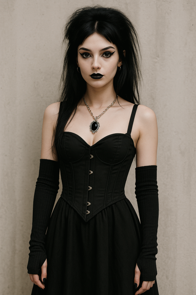 Corset Dress with Arm Warmers