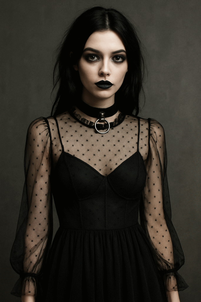 Mesh in Gothic Fashion Style