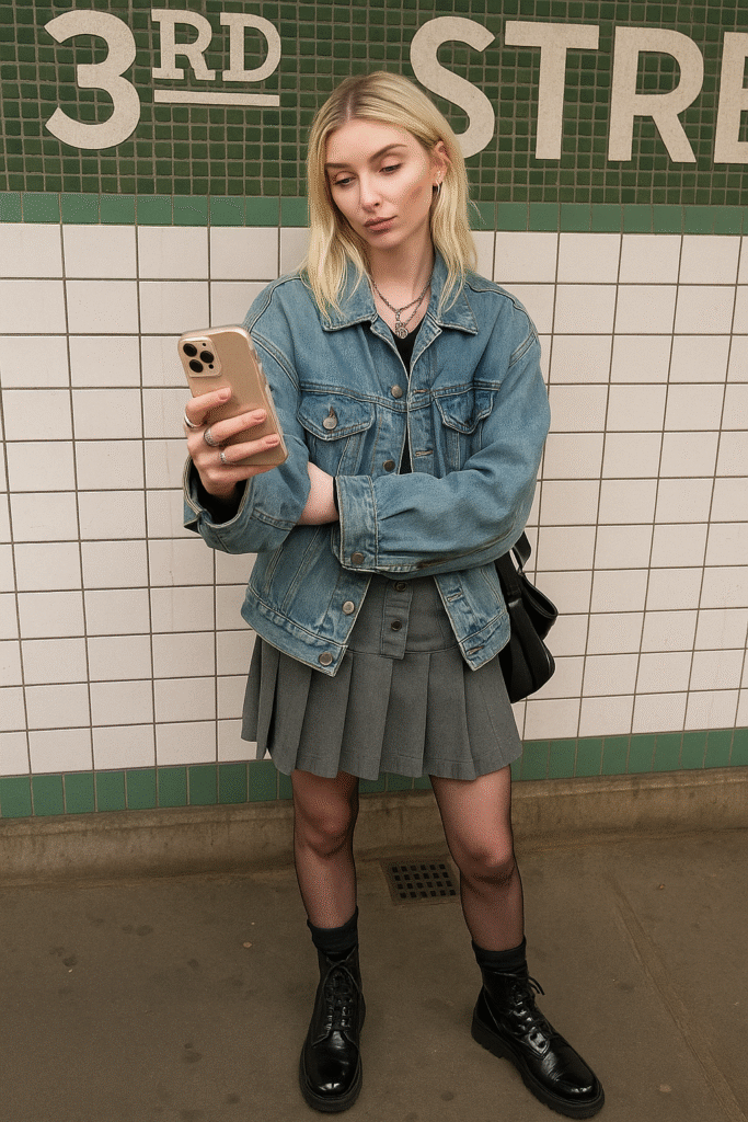 Messy Tights 90s Grunge Fashion 
